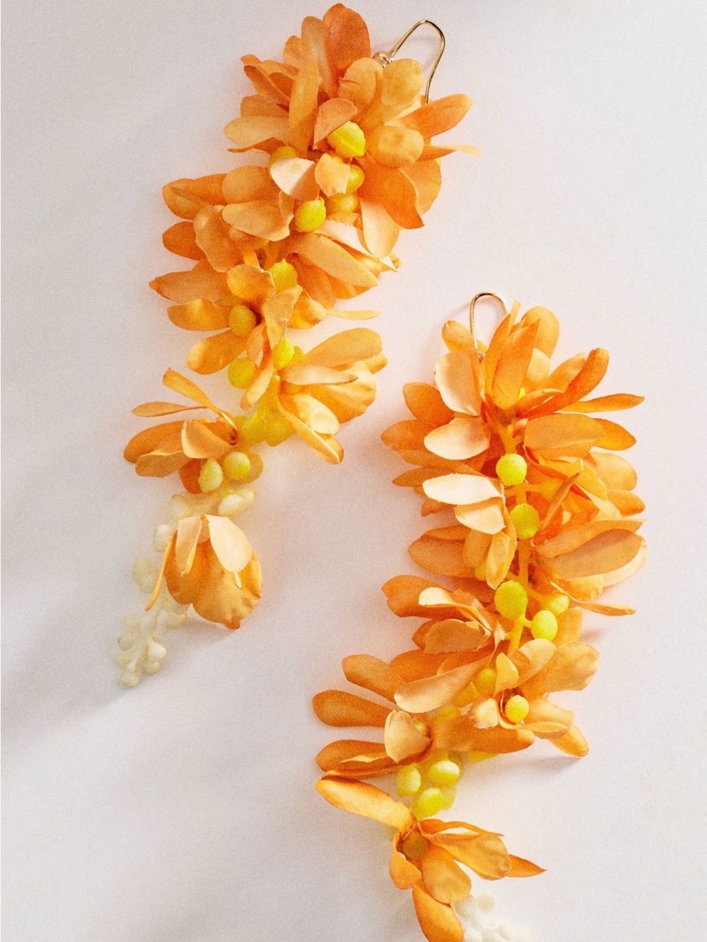 anthropologie petal cascade drop earrings